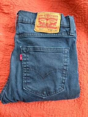 Levi's 511 Slim Fit Men's Jeans Dark Gray Blue Wash W32 L32